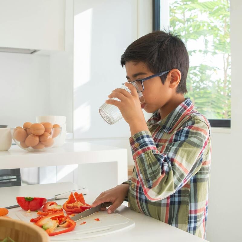 Child drinking water